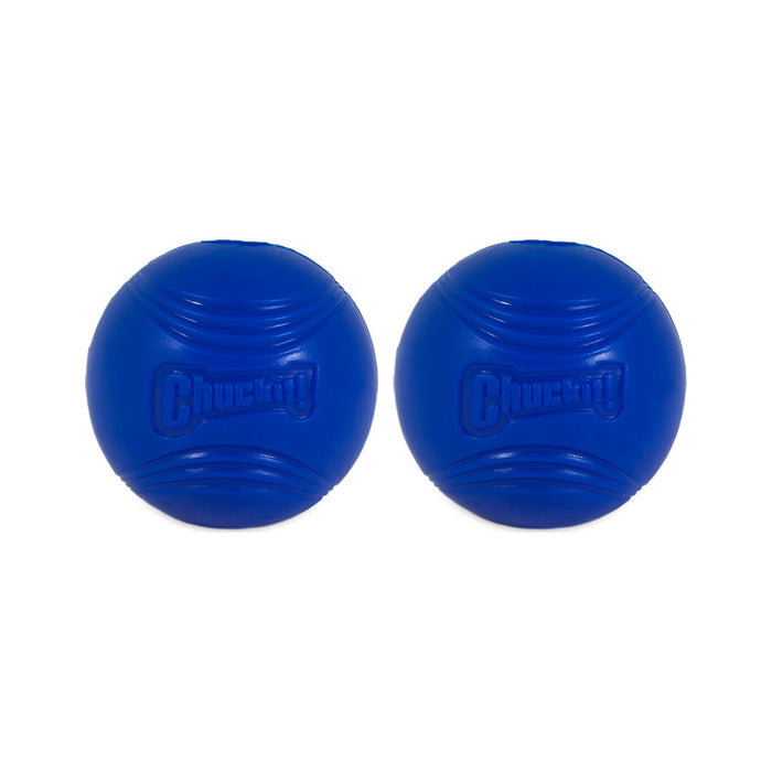 Chuckit! Super Crunch Bal, twee blauwe knisperballen maat M, productfoto