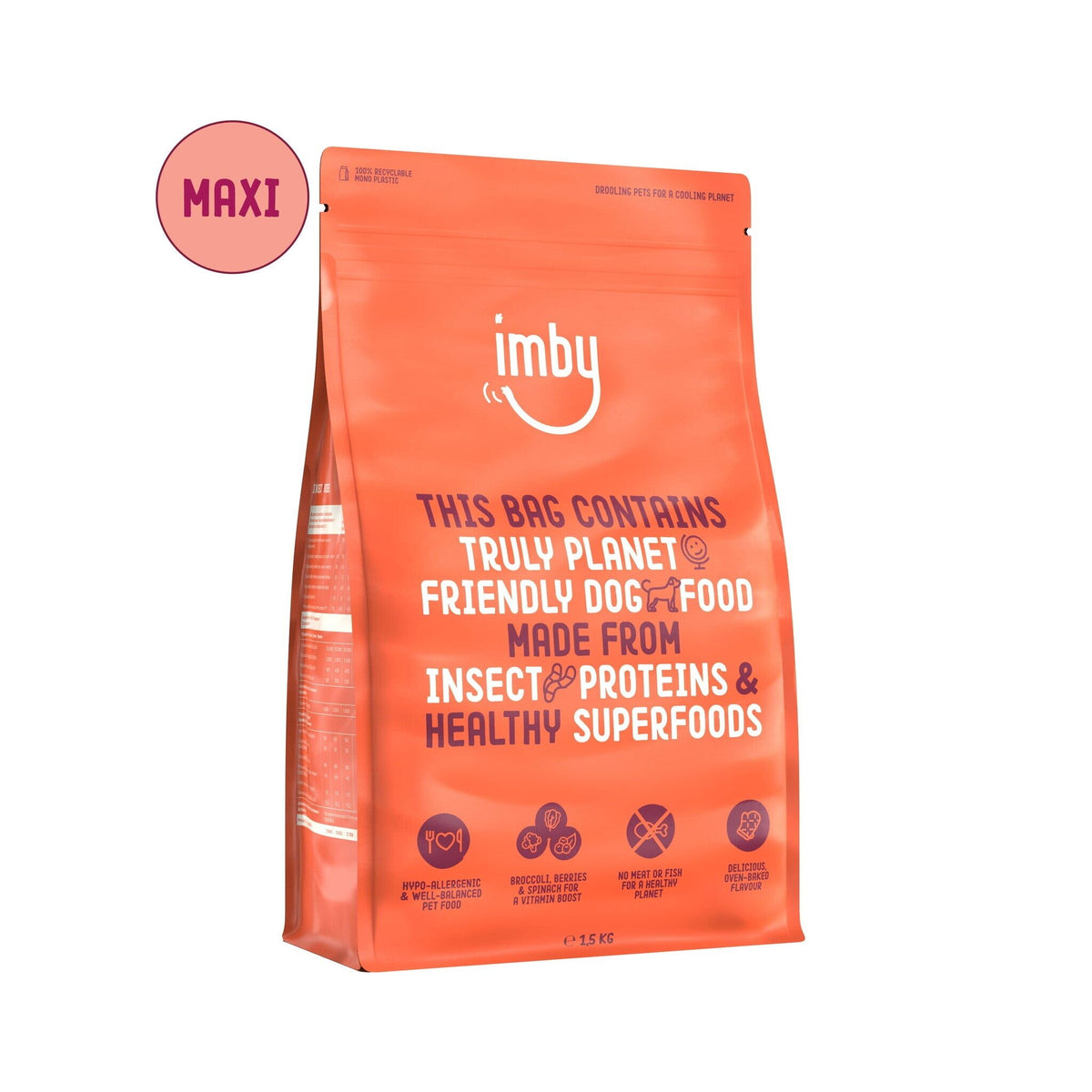 Imby Insecten Hondenbrokken Maxi, zak van 1,5 kg, productfoto