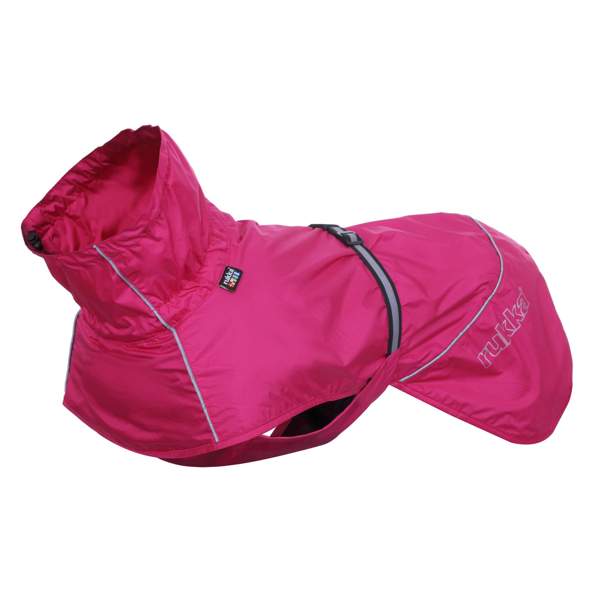 Rukka Hase Regenjas — productfoto op witte achtergrond, kleur roze