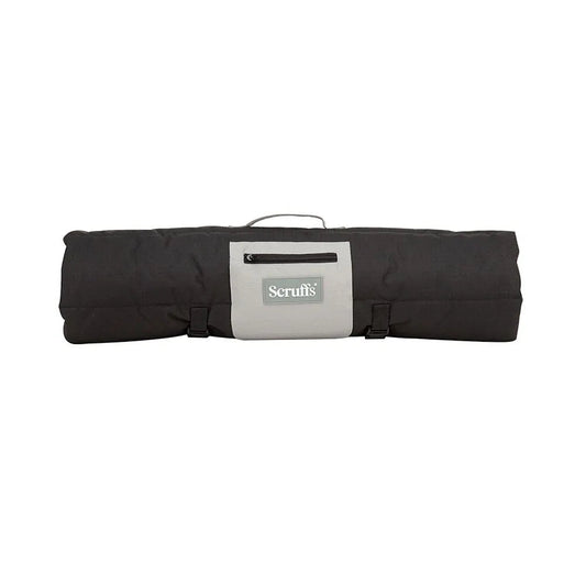 Scruffs Expedition Roll Up Reisbed — productfoto op witte achtergrond, kleur stormgrijs