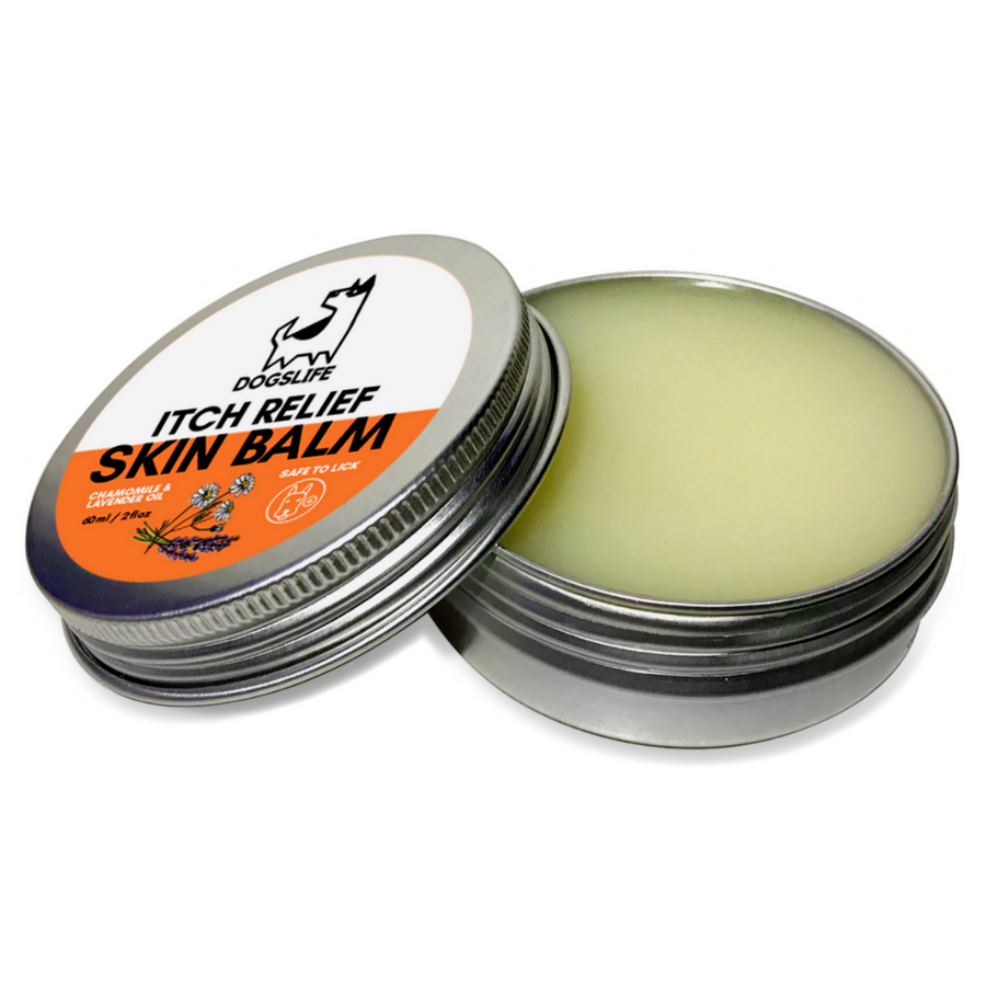 OurDogsLife Itch Relief Huidbalsem — productfoto op witte achtergrond