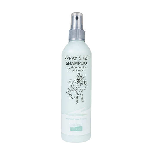 Greenfields Spray & Go Droogshampoo — productfoto op witte achtergrond