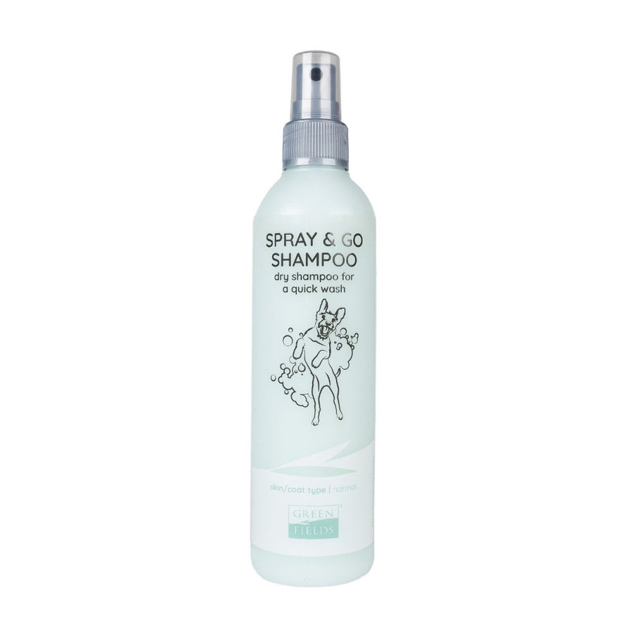 Greenfields Spray & Go Droogshampoo — productfoto op witte achtergrond
