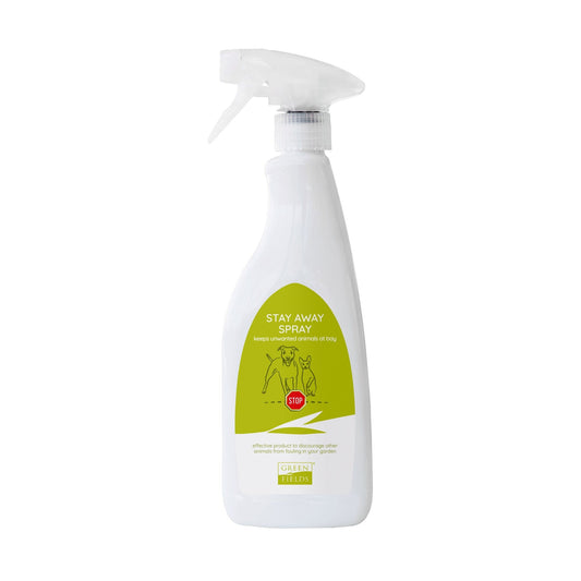 Greenfields Stay Away Spray — productfoto op witte achtergrond