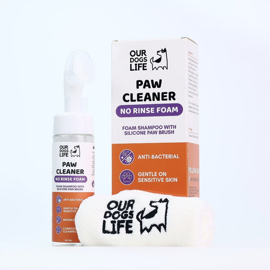 OurDogsLife Potenreiniger met Handdoek — productfoto op witte achtergrond