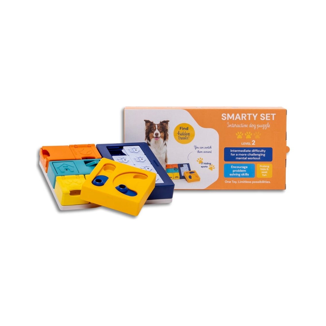 Pawzler Smarty Set snuffelpuzzel voor honden met verpakking, productfoto
