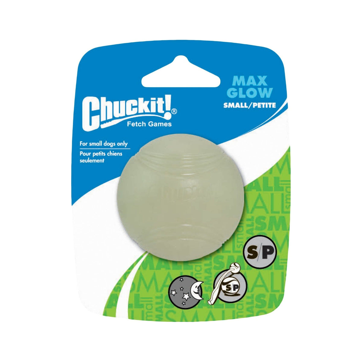 Chuckit! Max Glow lichtgevende bal maat S, verpakking met 1 bal