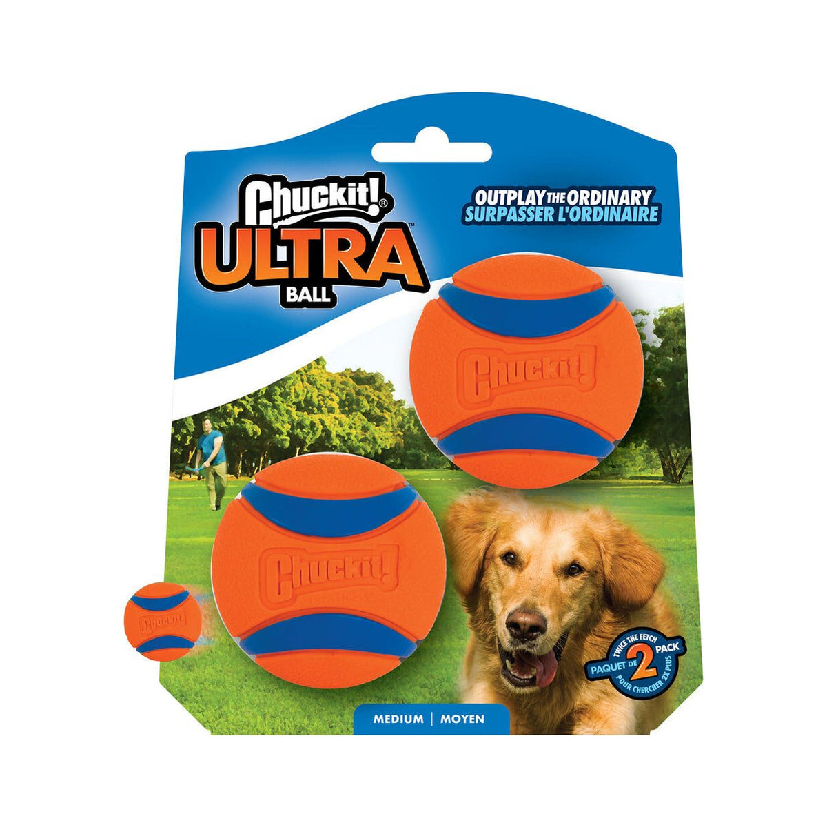 Chuckit! Ultra Ball maat M, verpakking met 2 ballen