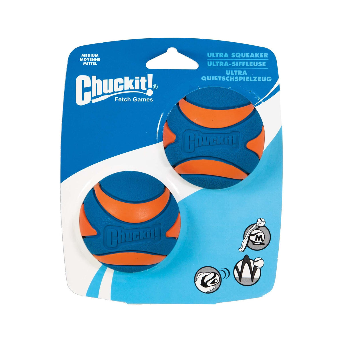 Chuckit! Ultra Squeaker Bal maat M, verpakking met 2 ballen