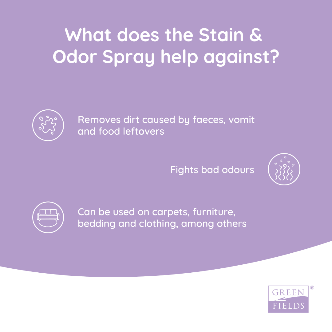 Greenfields Stain & Odor Spray — product- en sfeerfoto 2