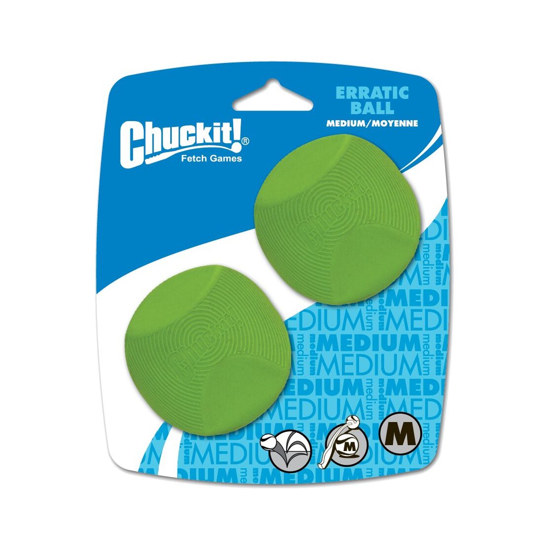 Chuckit! Erratic Bal maat M, verpakking met 2 ballen