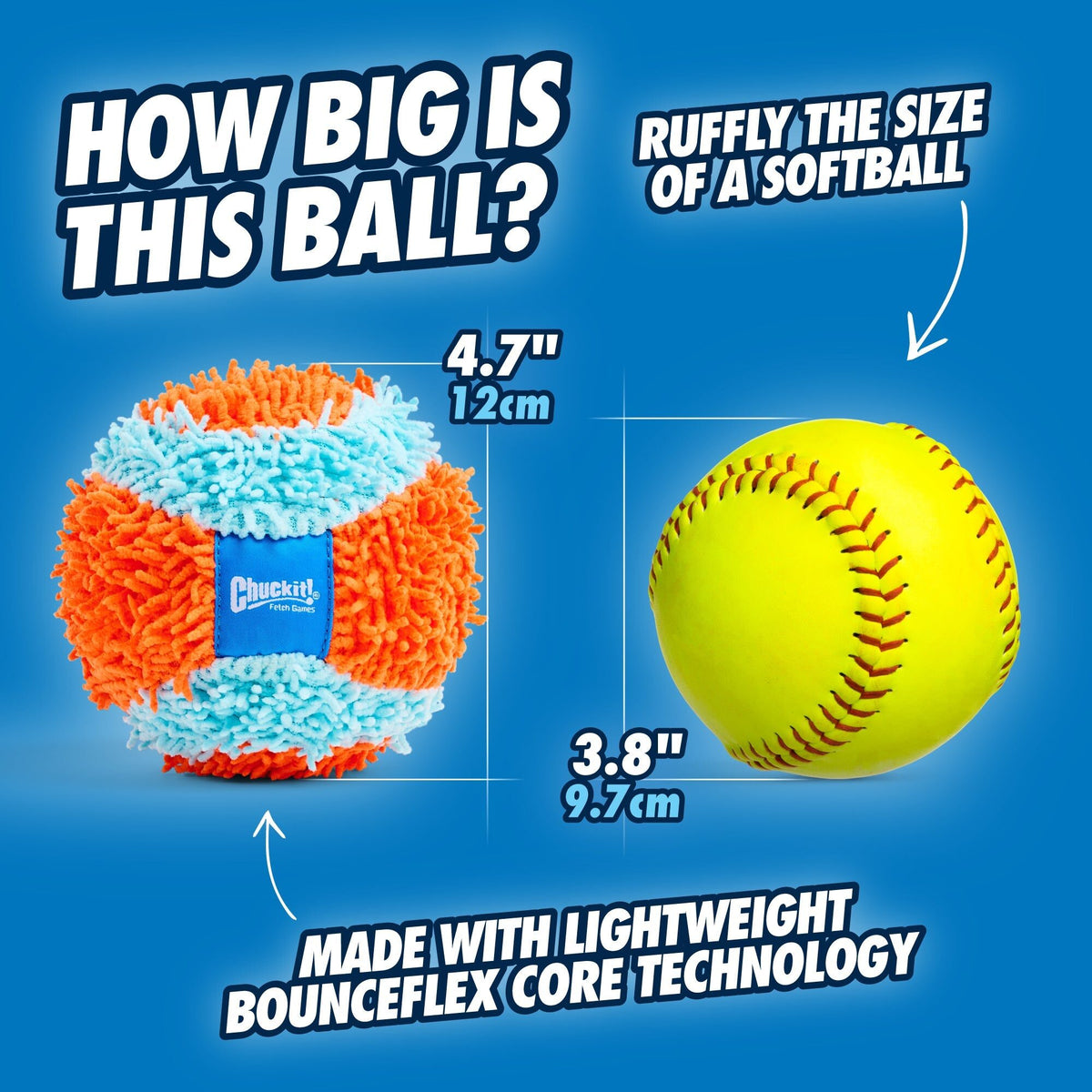 Chuckit! Indoor Bal van 12 cm, ongeveer zo groot als een softbal (Engelstalig)
