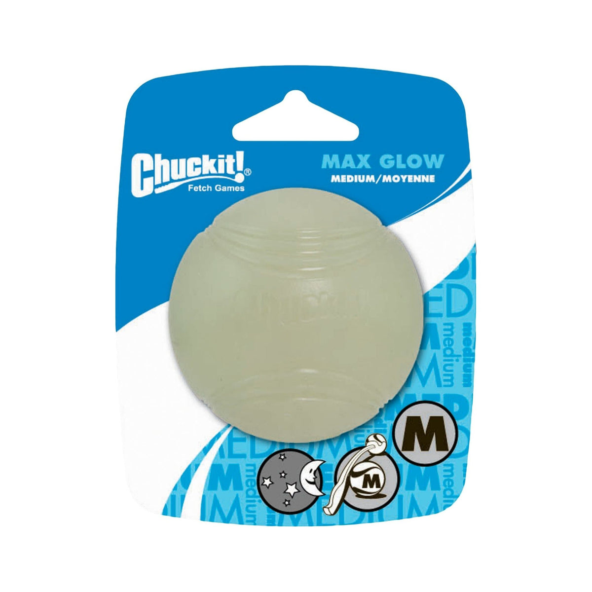 Chuckit! Max Glow lichtgevende bal maat M, verpakking met 1 bal