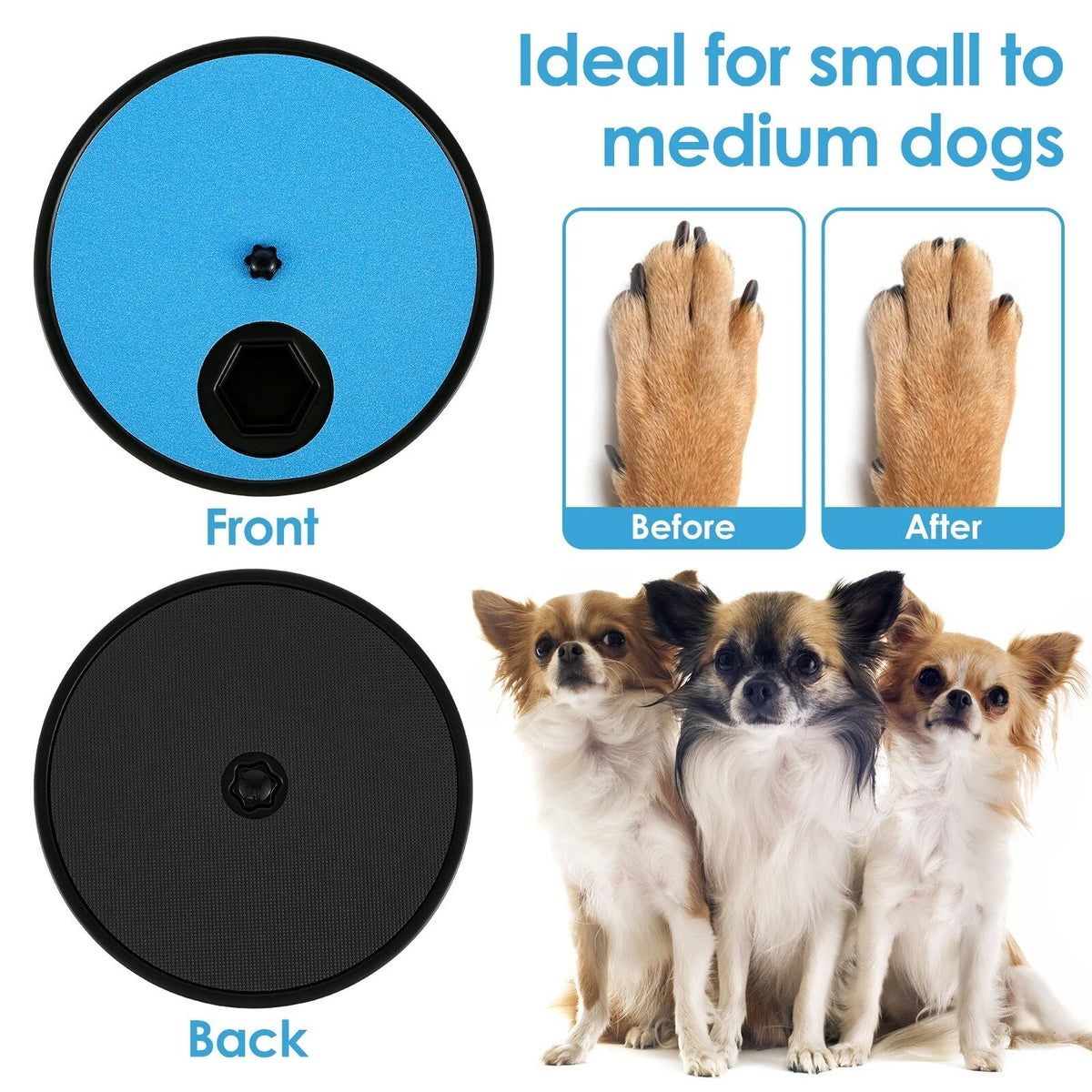 Puzzel Slow Feeder & Krabbord — voor- en achterkant