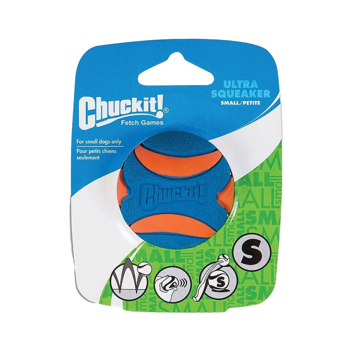Chuckit! Ultra Squeaker Bal maat S, verpakking met 1 bal