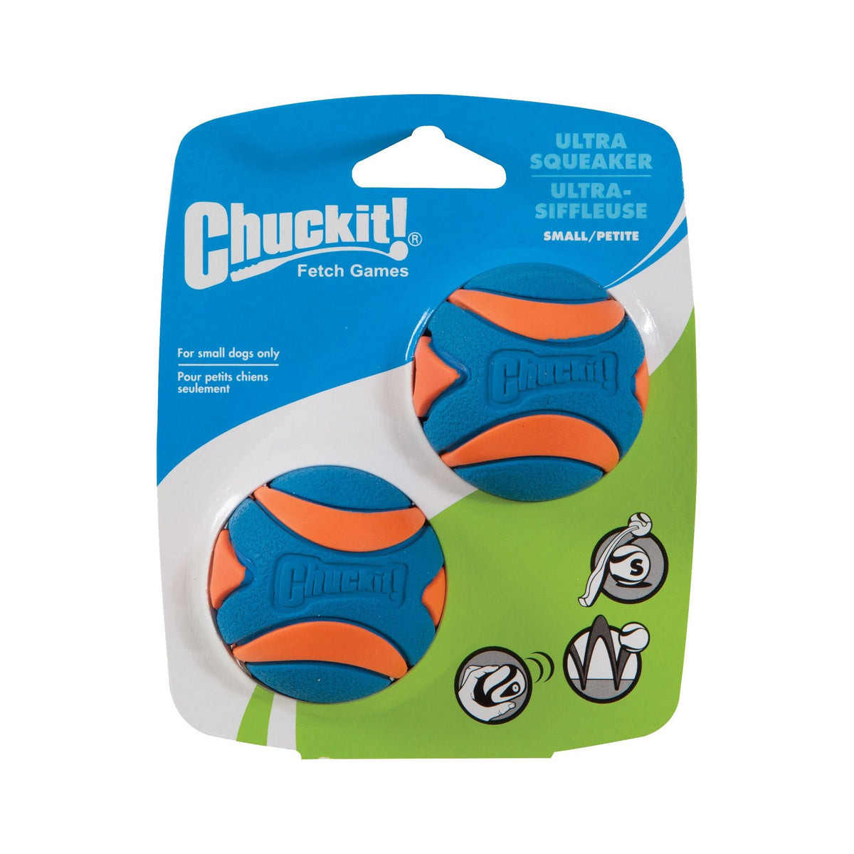 Chuckit! Ultra Squeaker Bal maat S, verpakking met 2 ballen