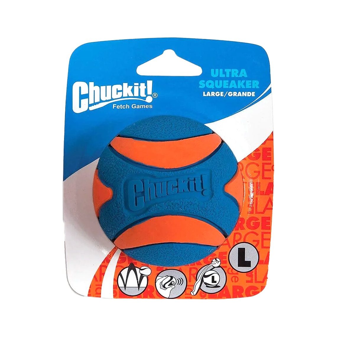 Chuckit! Ultra Squeaker Bal maat L, verpakking met 1 bal