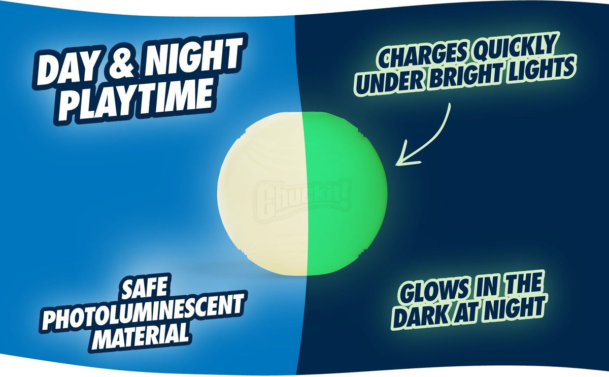 Max Glow bal overdag en in het donker: laadt op onder fel licht en geeft dan licht (Engelstalig)